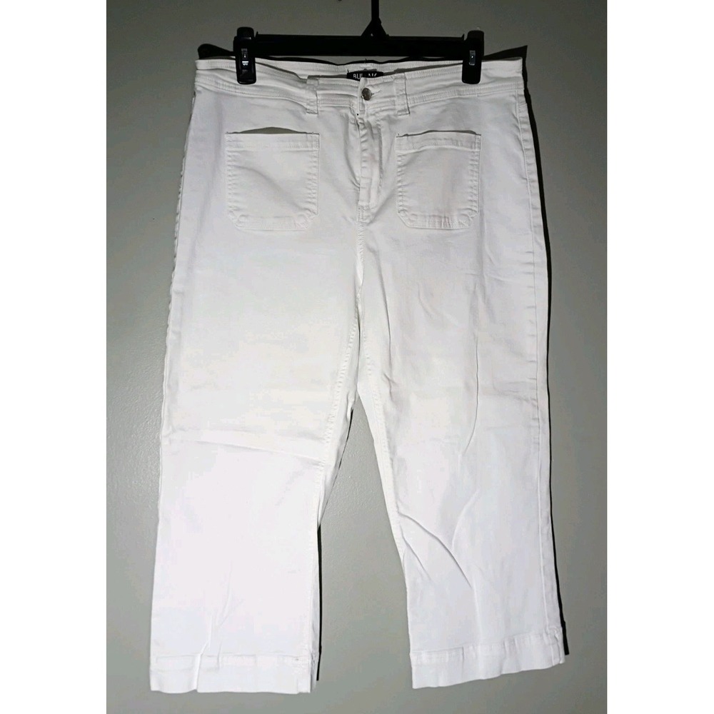Buffalo David Bitton Pants Womens 16/36 White Capris Soft shigh Rise Stylish